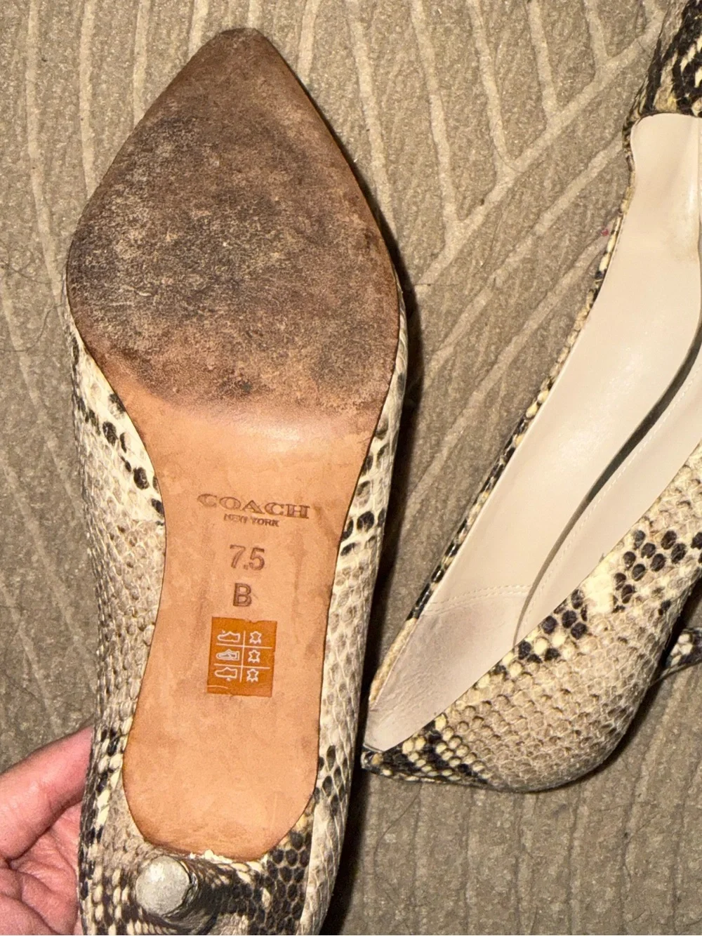 VTG COACH Snakeskin kitten heel pumps.  7.5. GREAT CONDITION